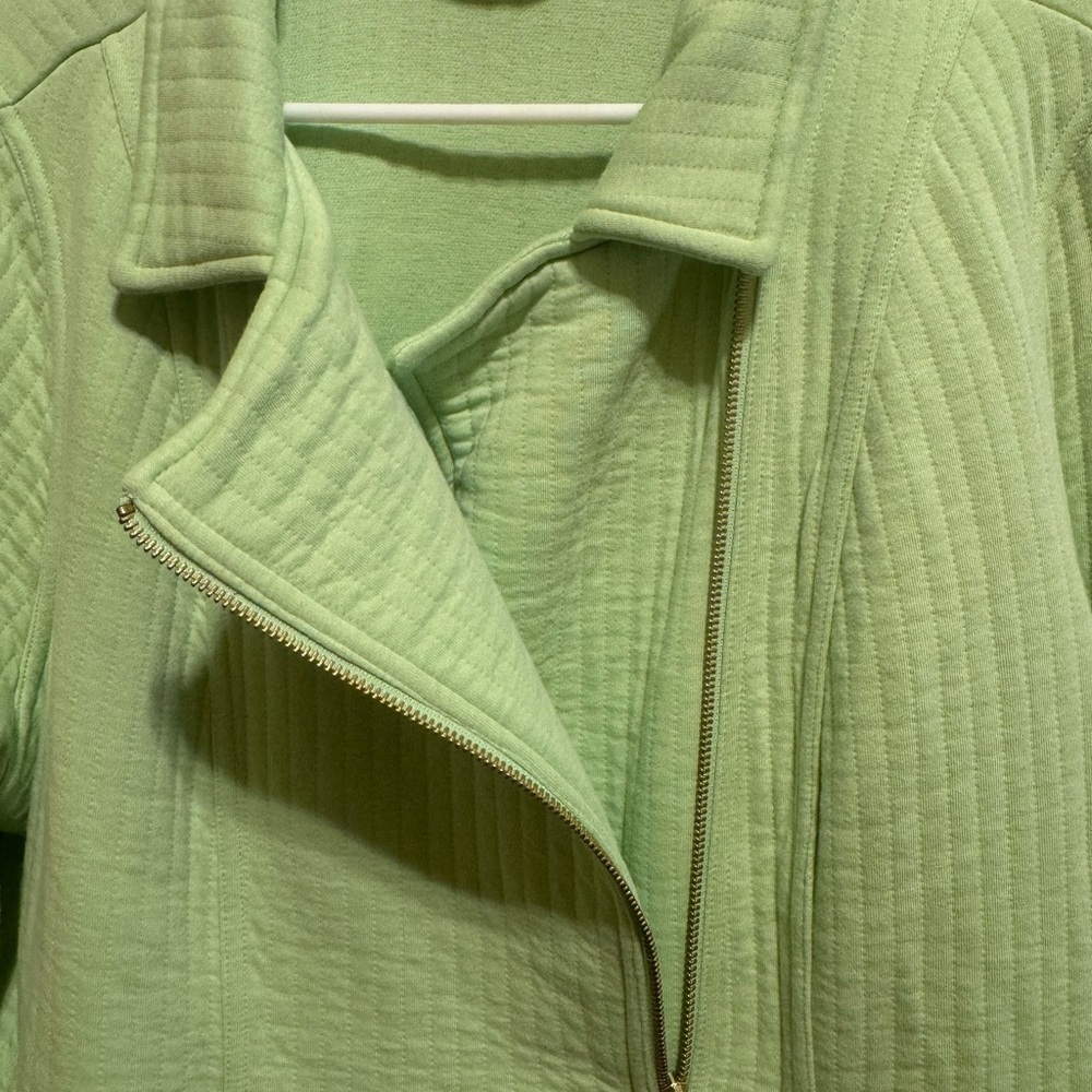 Isaac Mizrahi Live Green Quilted Jacket Sz XL - Picture 4 of 10